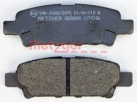 METZGER AUTOTEILE 1170306 Brake Pad Set, disc brake