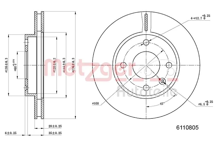 Brake Disc 6110805