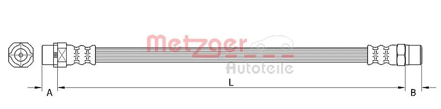 METZGER AUTOTEILE 4114081 Brake Hose