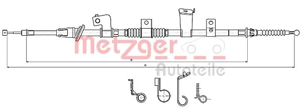 Cable Pull, parking brake 17.2301