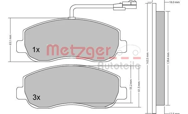 Brake Pad Set, disc brake 1170148