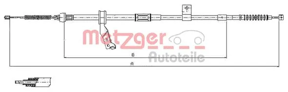 Cable Pull, parking brake 17.1483