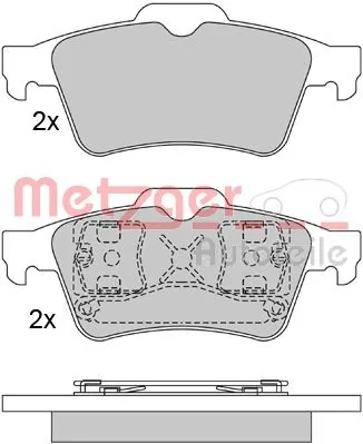 METZGER AUTOTEILE 1170080 Brake Pad Set, disc brake