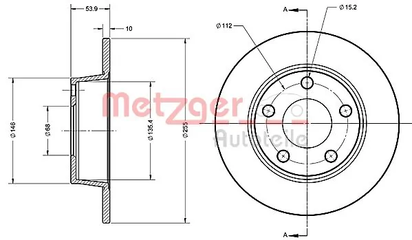 METZGER AUTOTEILE 6110490 Brake Disc