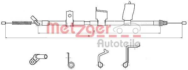 Cable Pull, parking brake 17.0325