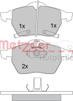 METZGER AUTOTEILE 1170098 Brake Pad Set, disc brake