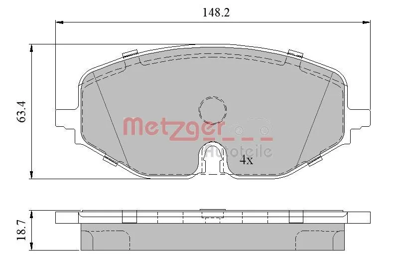METZGER AUTOTEILE 1170949 Brake Pad Set, disc brake