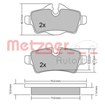 METZGER AUTOTEILE 1170201 Brake Pad Set, disc brake