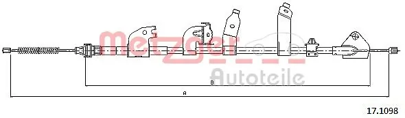 Cable Pull, parking brake 17.1098