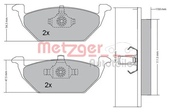 METZGER AUTOTEILE 1170027 Brake Pad Set, disc brake