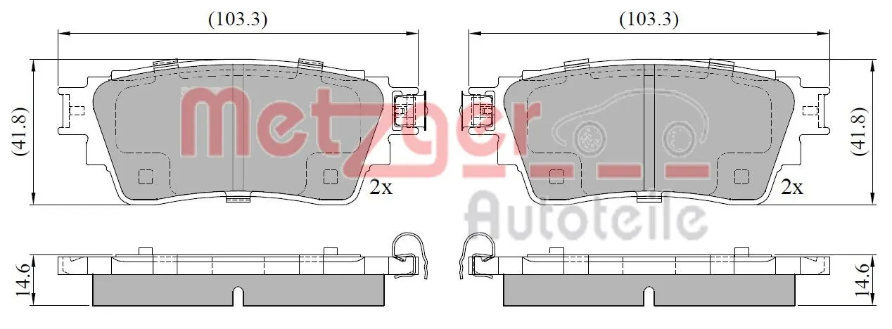 METZGER AUTOTEILE 1170913 Brake Pad Set, disc brake