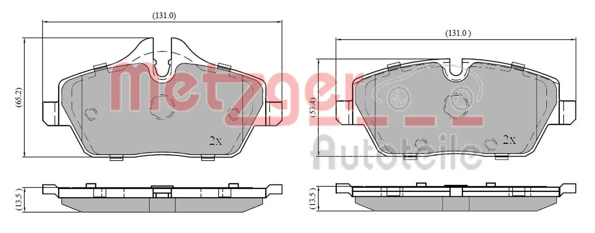 METZGER AUTOTEILE 1170926 Brake Pad Set, disc brake