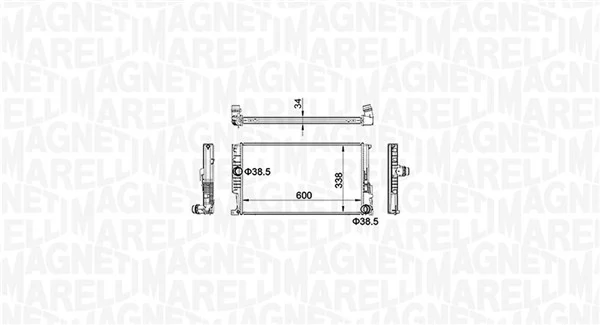 MAGNETI MARELLI 350213159600 Radiator, engine cooling