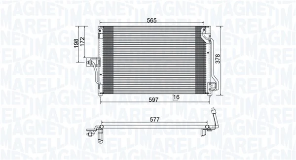 MAGNETI MARELLI 350203897000 Condenser, air conditioning