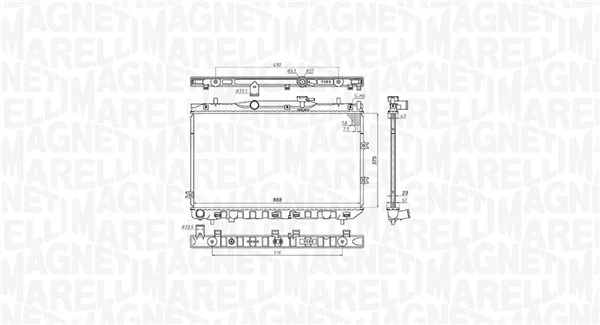 MAGNETI MARELLI 350213197100 Radiator, engine cooling