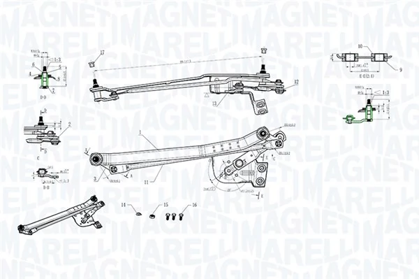 MAGNETI MARELLI 085570166010 Wiper Linkage