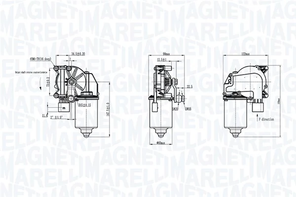 MAGNETI MARELLI 064373010010 Wiper Motor