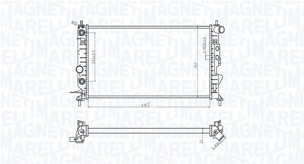 MAGNETI MARELLI 350213190300 Radiator, engine cooling