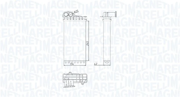 Heat Exchanger, interior heating 350218436000