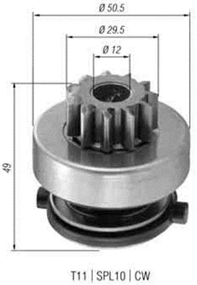 Pinion, starter 940113020366