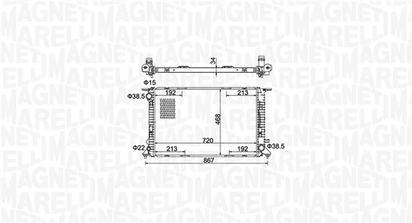 MAGNETI MARELLI 350213195800 Radiator, engine cooling