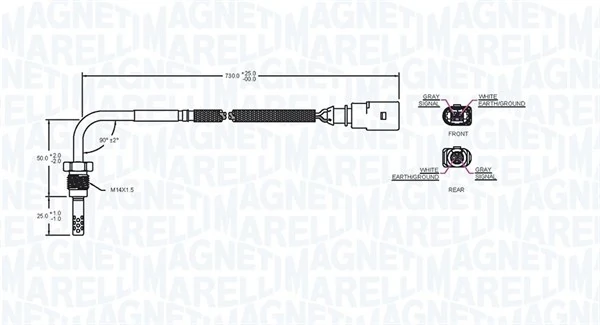 MAGNETI MARELLI 172000247010 Sensor, exhaust gas temperature
