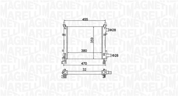 MAGNETI MARELLI 350213161900 Radiator, engine cooling