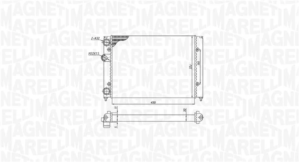 MAGNETI MARELLI 350213187700 Radiator, engine cooling