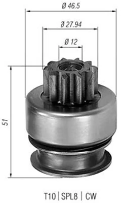 Pinion, starter 940113020178
