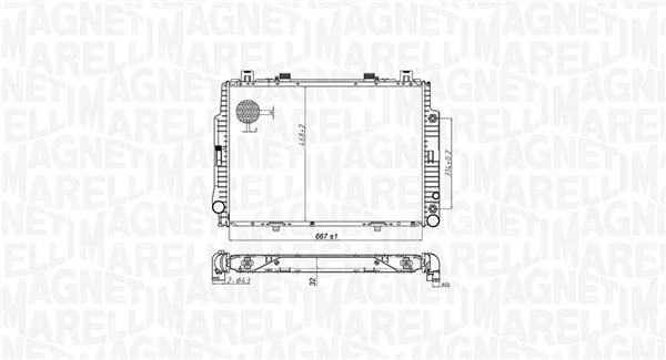 MAGNETI MARELLI 350213174700 Radiator, engine cooling