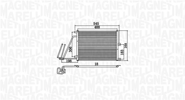 MAGNETI MARELLI 350203950000 Condenser, air conditioning