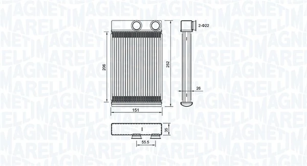 Heat Exchanger, interior heating 350218478000