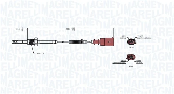 MAGNETI MARELLI 172000049010 Sensor, exhaust gas temperature