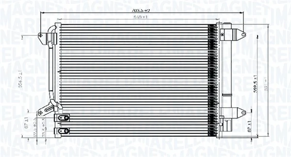 Condenser, air conditioning 350203845000