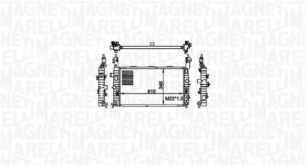 MAGNETI MARELLI 350213155800 Radiator, engine cooling