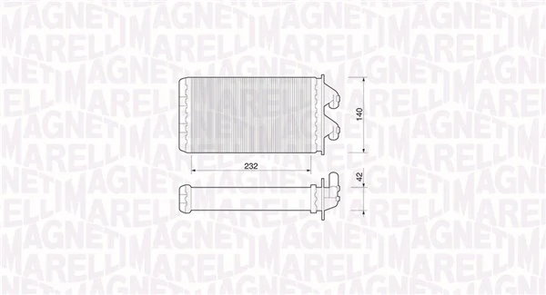 MAGNETI MARELLI 350218213000 Heat Exchanger, interior heating
