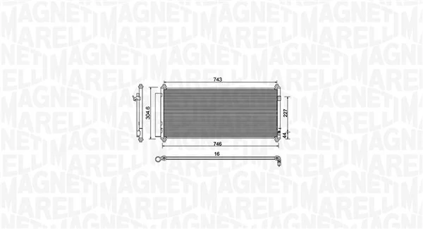 MAGNETI MARELLI 350203973000 Condenser, air conditioning