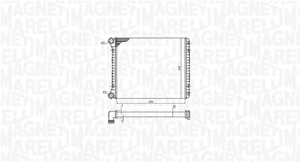 MAGNETI MARELLI 350213198900 Radiator, engine cooling