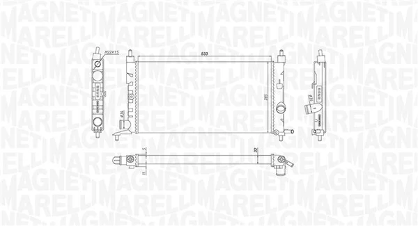 MAGNETI MARELLI 350213190400 Radiator, engine cooling