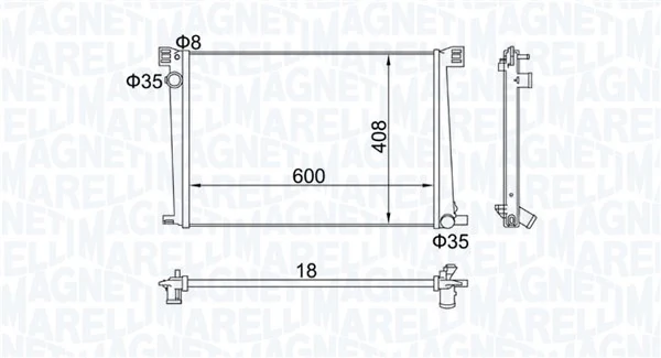 Radiator, engine cooling 350213168600