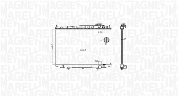 MAGNETI MARELLI 350213174500 Radiator, engine cooling