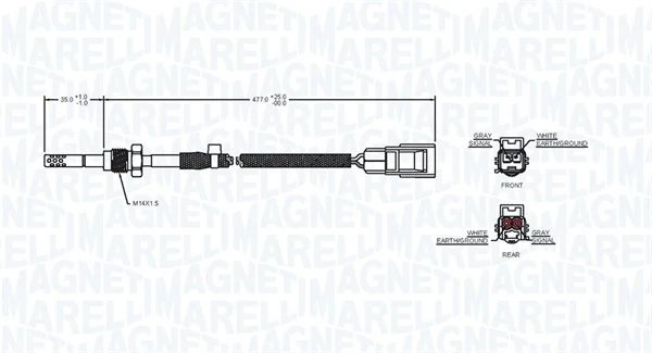 MAGNETI MARELLI 172000167010 Sensor, exhaust gas temperature