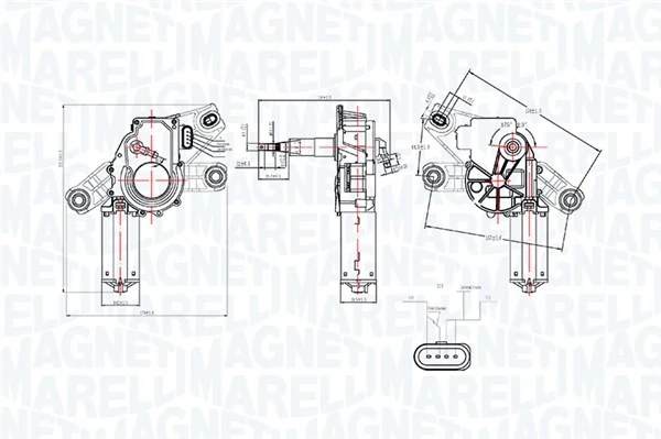 MAGNETI MARELLI 064061400010 Wiper Motor