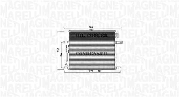 MAGNETI MARELLI 350203967000 Condenser, air conditioning