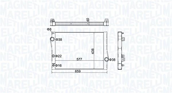 Radiator, engine cooling 350213163500