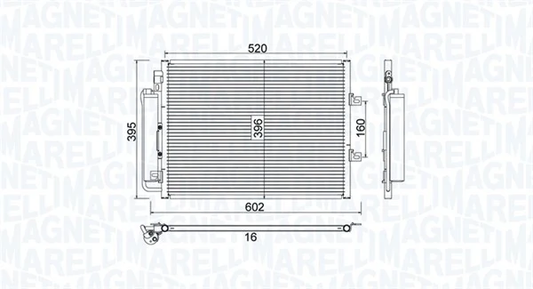Condenser, air conditioning 350203780000