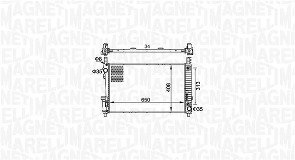 MAGNETI MARELLI 350213151700 Radiator, engine cooling