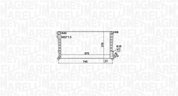 MAGNETI MARELLI 350213195100 Radiator, engine cooling