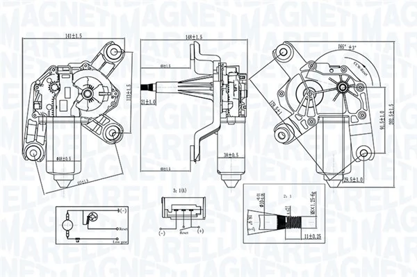MAGNETI MARELLI 064070900010 Wiper Motor