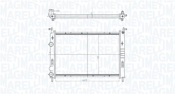 MAGNETI MARELLI 350213196400 Radiator, engine cooling